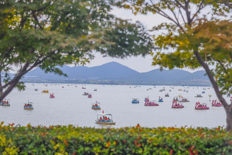 旅游旺季來臨，云龍湖迎來大批游客。徐州市委宣傳部供圖